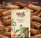 Premium Sandalwood Bambooless Dhoop Sticks, Natural Ingredients, 120g