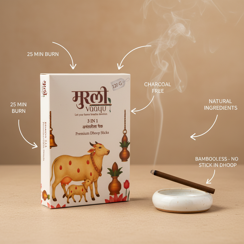 AnantLeela Premium Dhoop Sticks, 3-in-1 Combo Pack