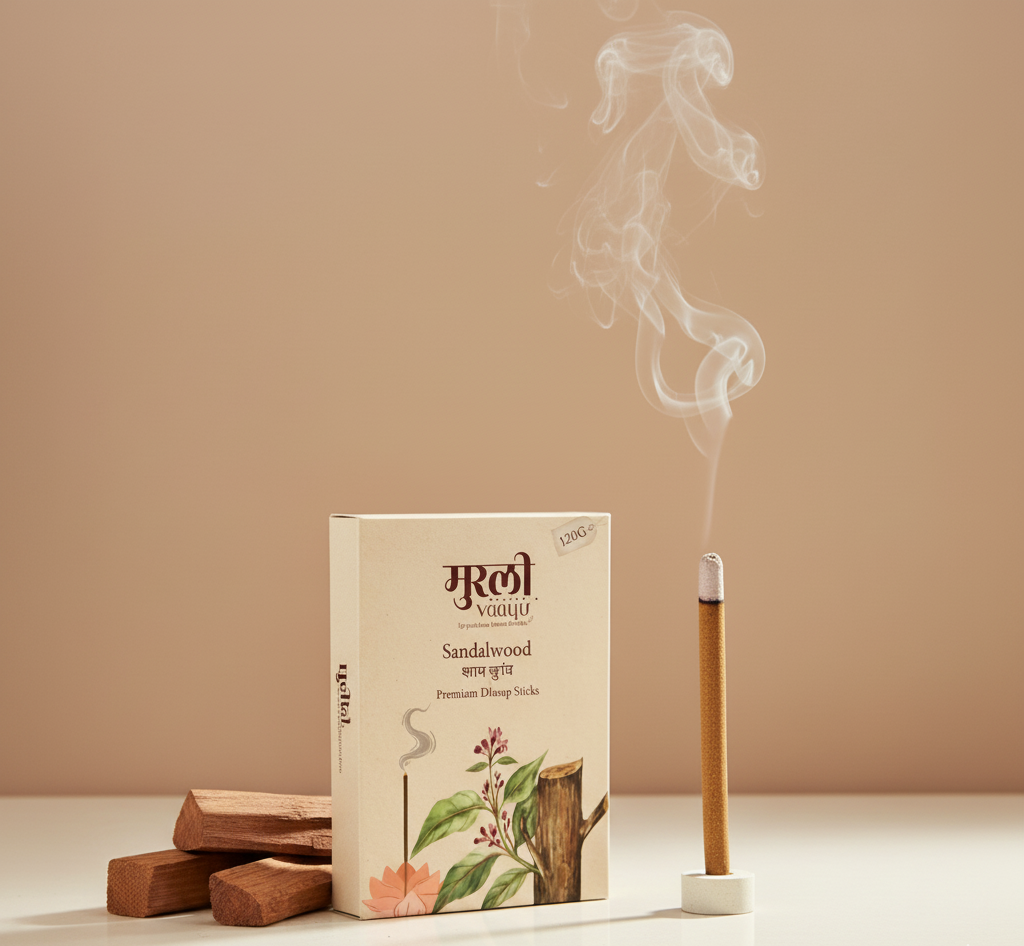 Premium Sandalwood Bambooless Dhoop Sticks – 120g | Long-Lasting Aromatic Incense for Puja & Meditation - Image 3