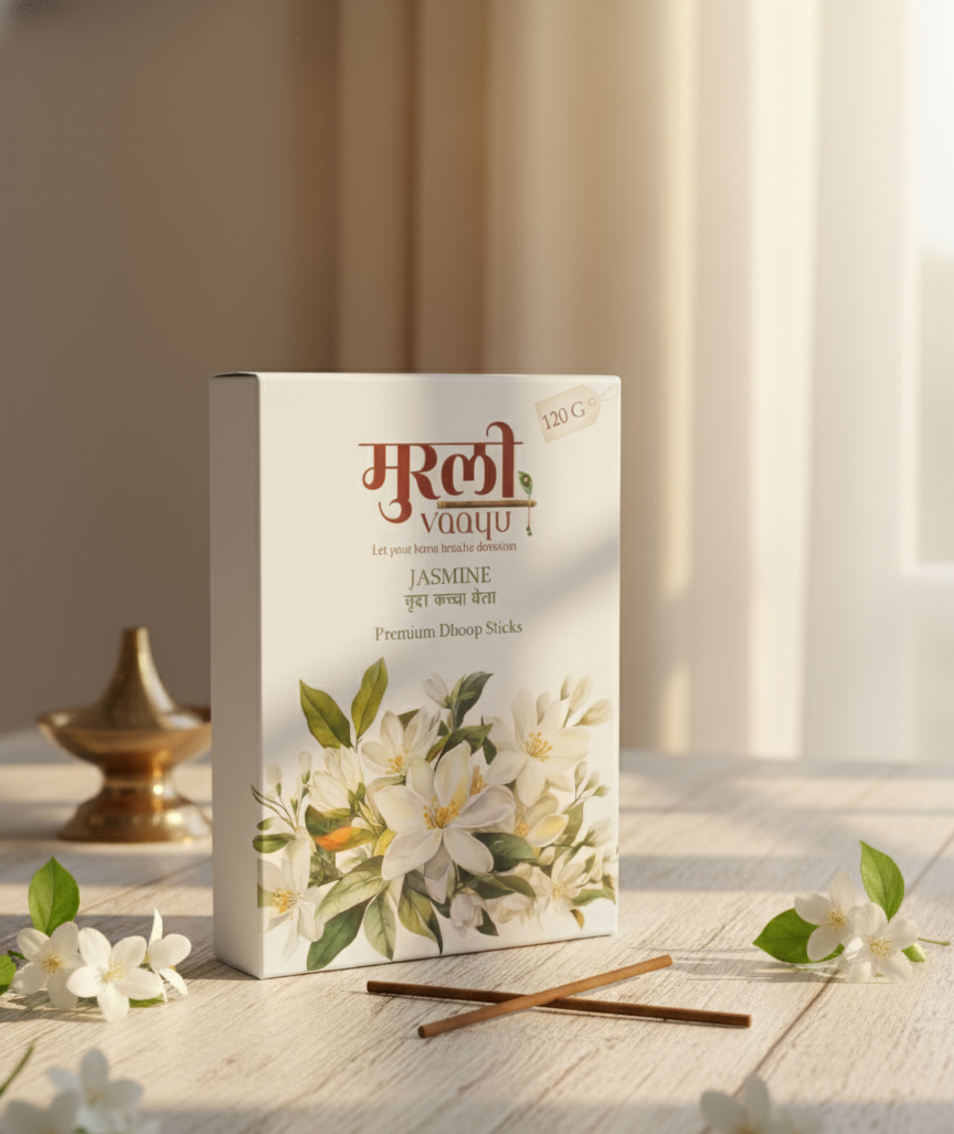 Premium Jasmine Bambooless Dhoop Sticks – 120g | Long Lasting Home & Puja Fragrance - Image 4